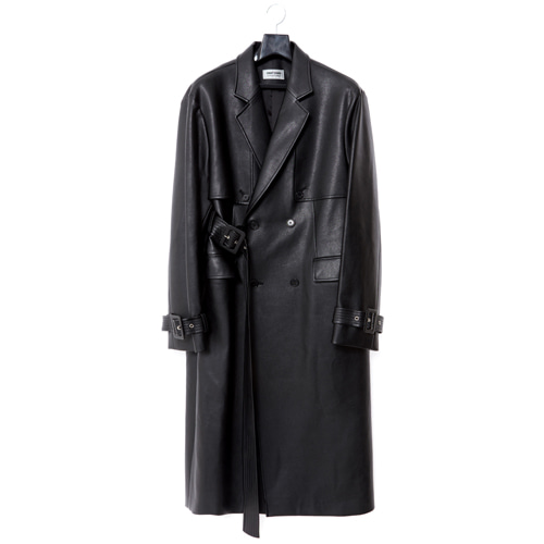 [ 19FW CT01-1 ] FAKE LEATHER TRENCH COAT